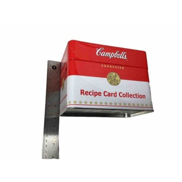 Campbell’s Soup Metal Recipe Box with 76 Recipe Cards and Dividers Sealed - Picture 5 of 5